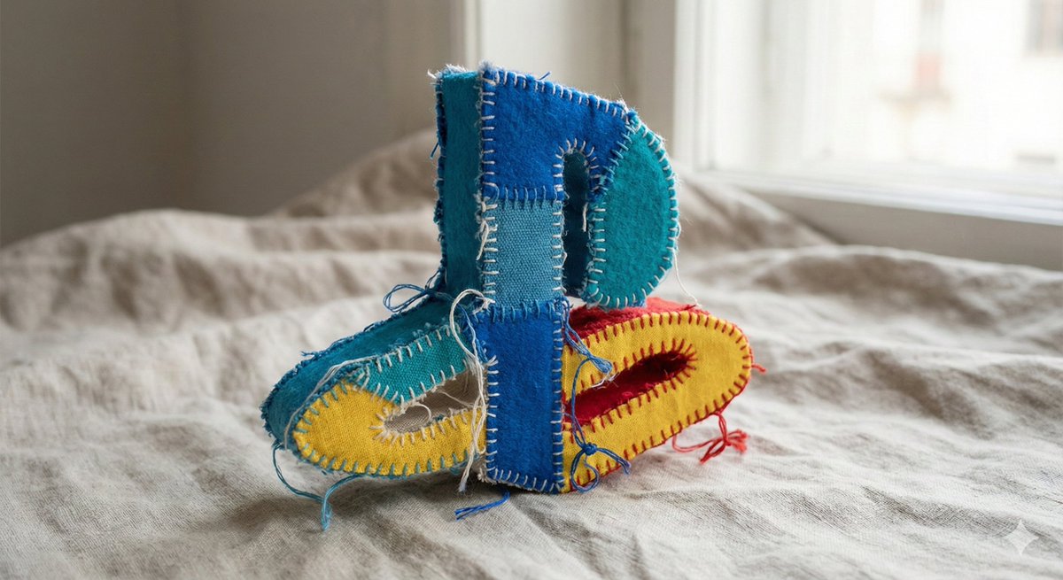 Fabric-Stitched Textile Logo Prompt 4