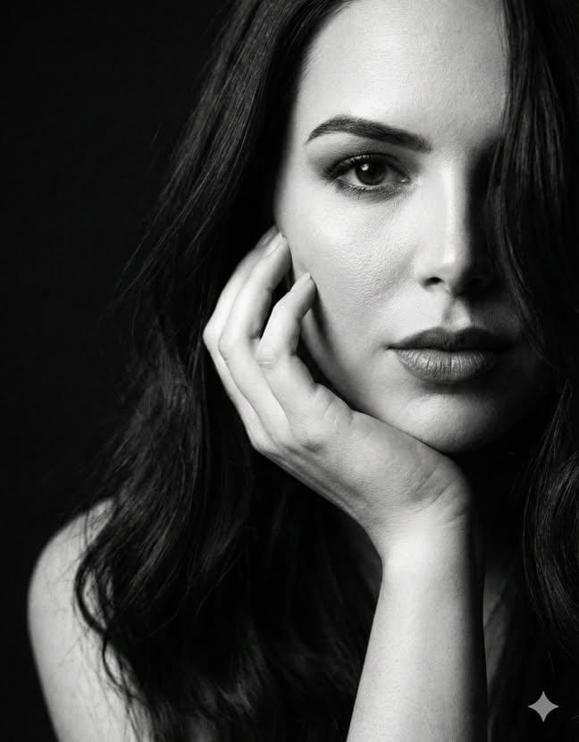 Cinematic Black and White Close-Up Portrait 2