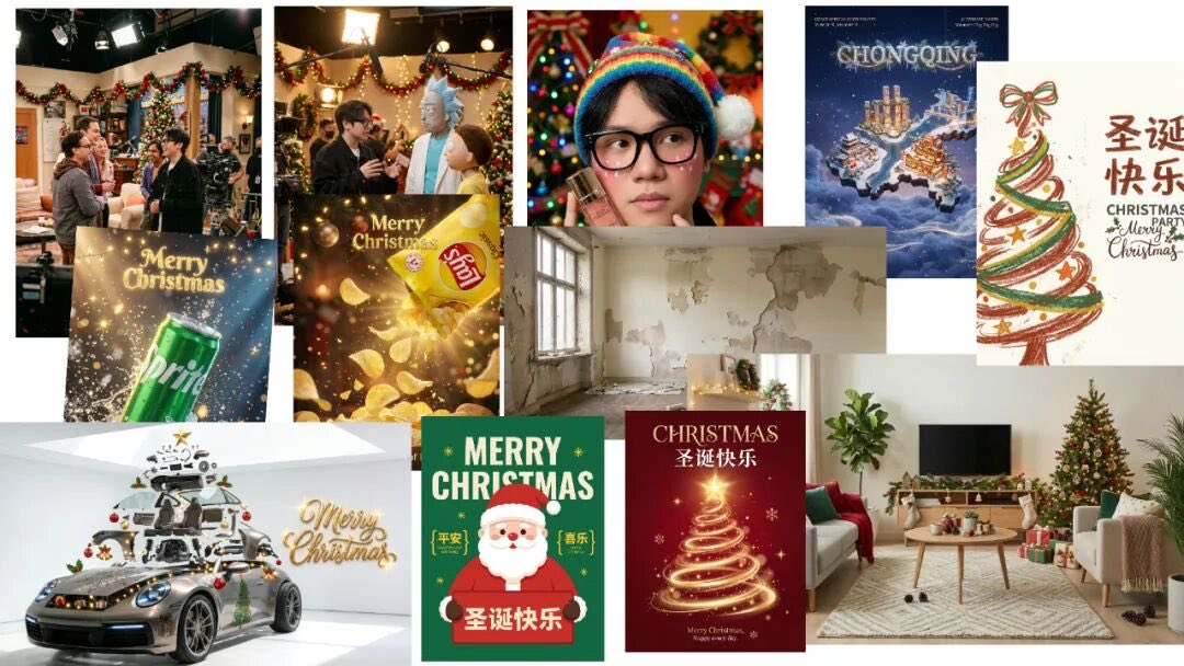 Batch Generation of Christmas Backstage Photos