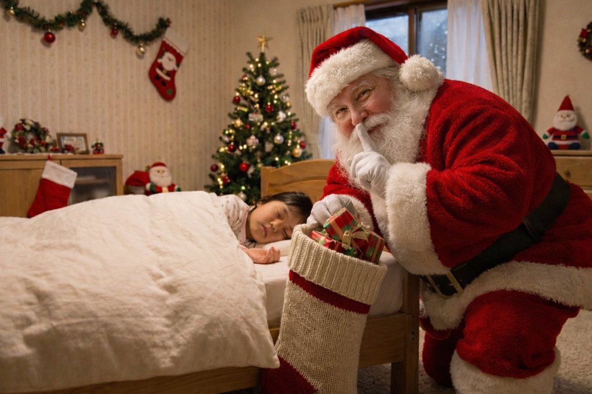 Santa Claus Insertion Prompt for Child's Photo