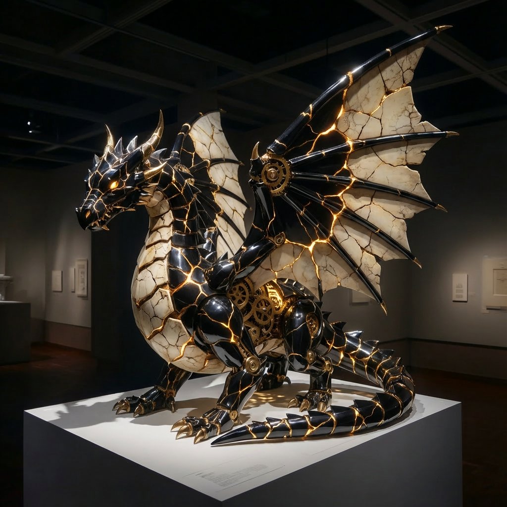 Obsidian Kintsugi Automaton Style Transfer Prompt