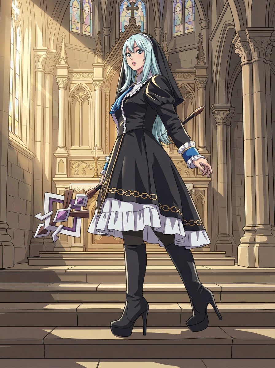 Anime Coloring Study: Flat Anime Style with Directional Light