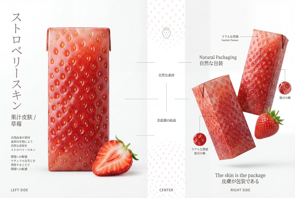 Premium Japanese-Style Kiwi Juice Skin Packaging Poster 3