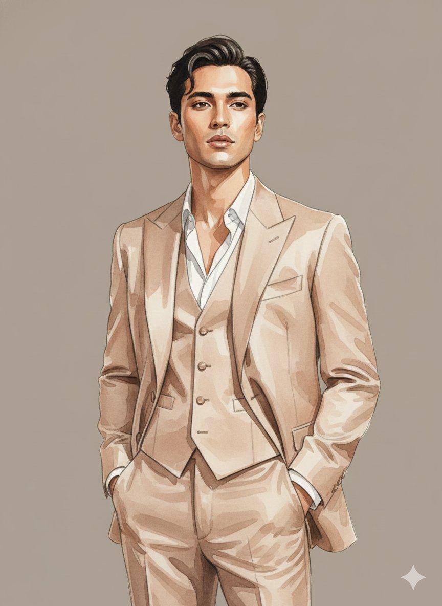 Watercolor Fashion Editorial Identity Preservation