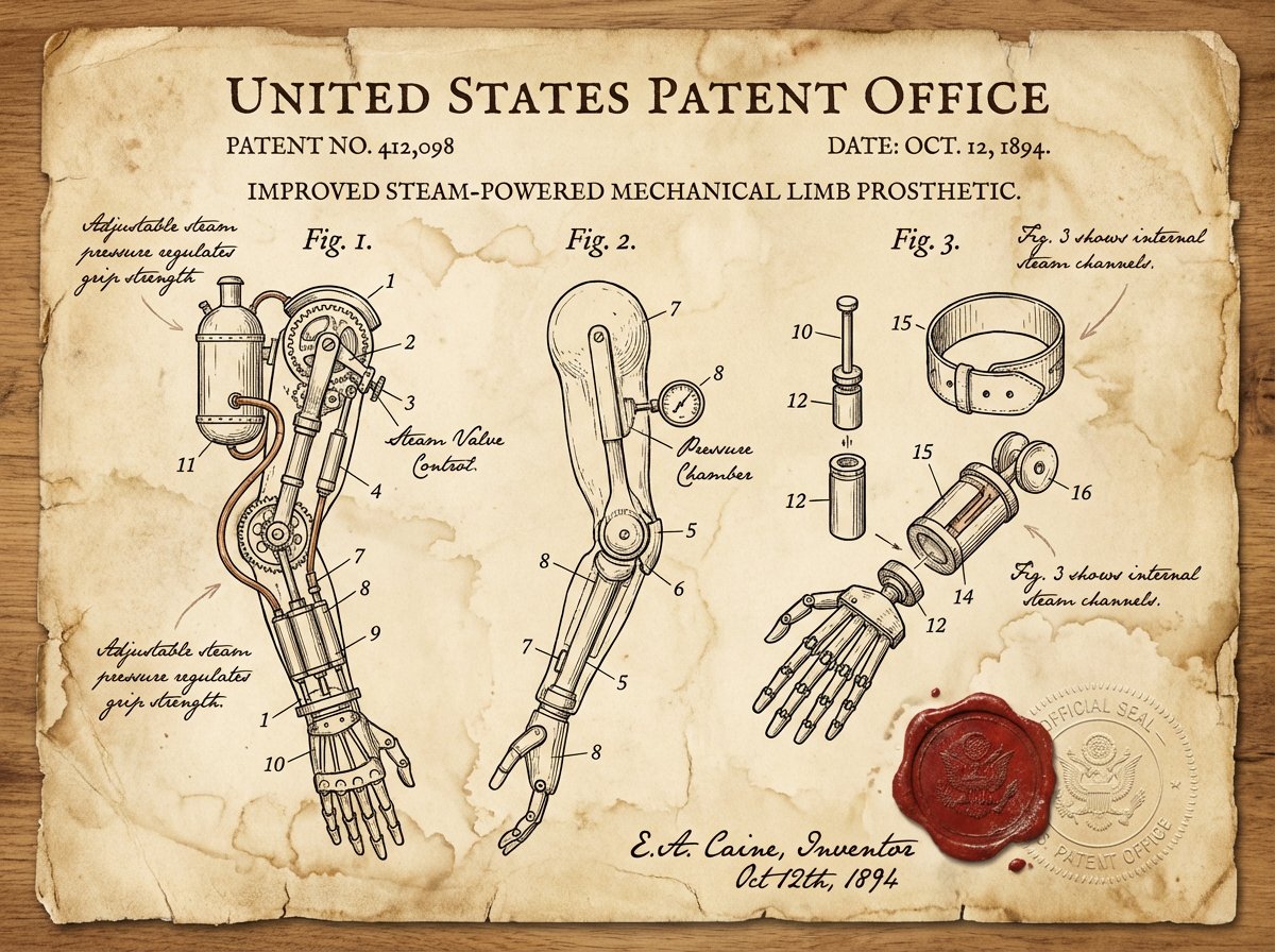 Vintage Patent Document for an Invention - Image 4