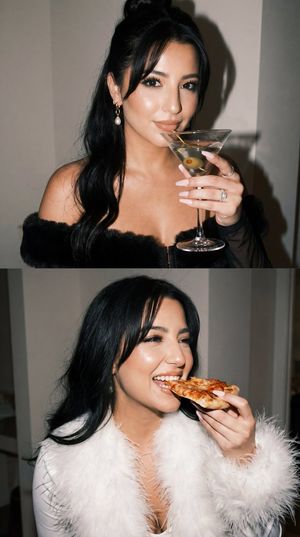 超写实编辑双面板提示（派对氛围）