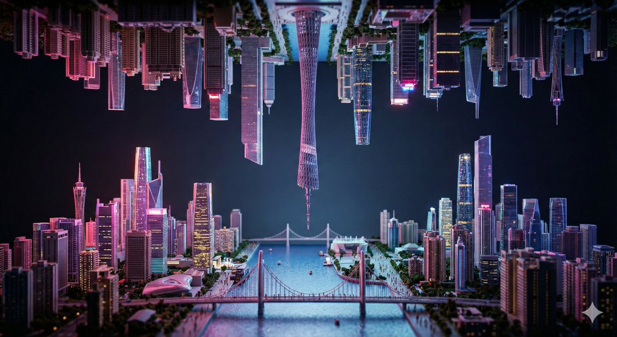 Inception-Style Folding City Diorama Prompt 2
