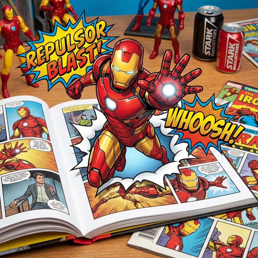 Superhero Comic Book Pop Art Diorama Prompt 2