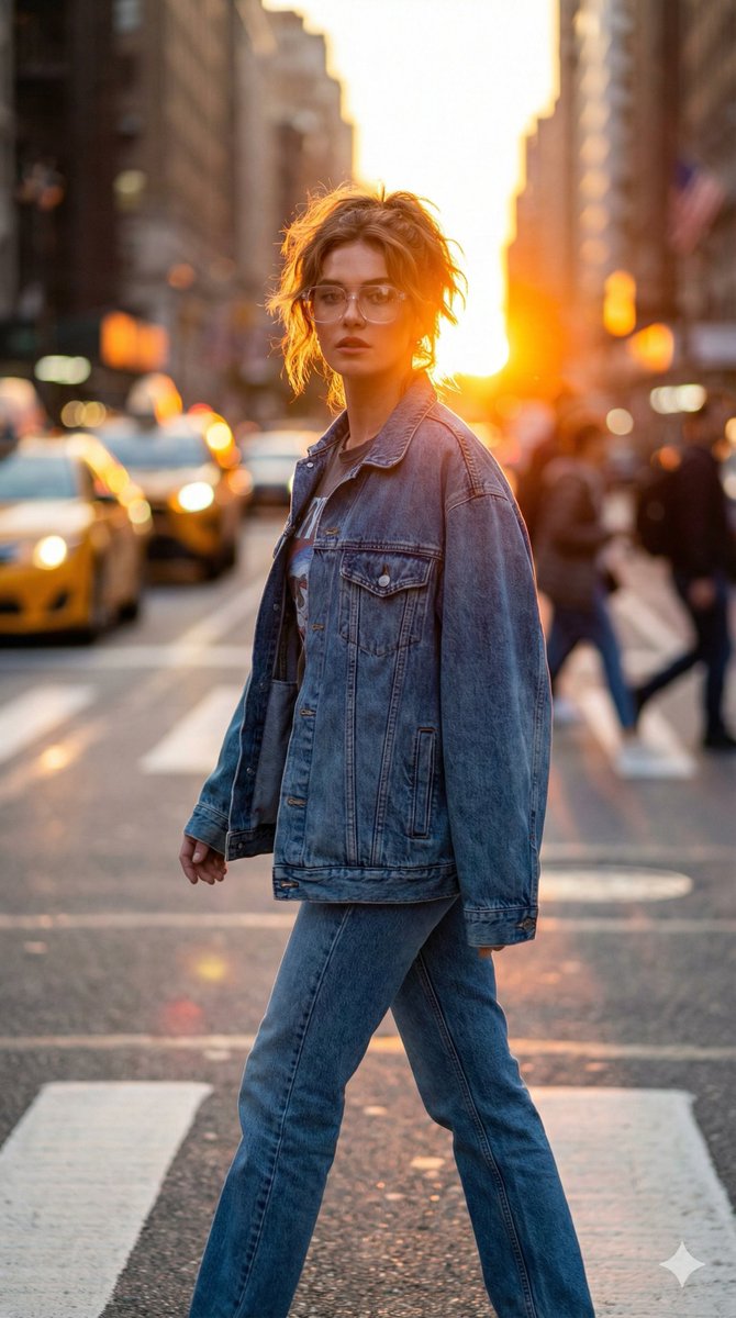 Golden Hour Urban Streetwear Portrait