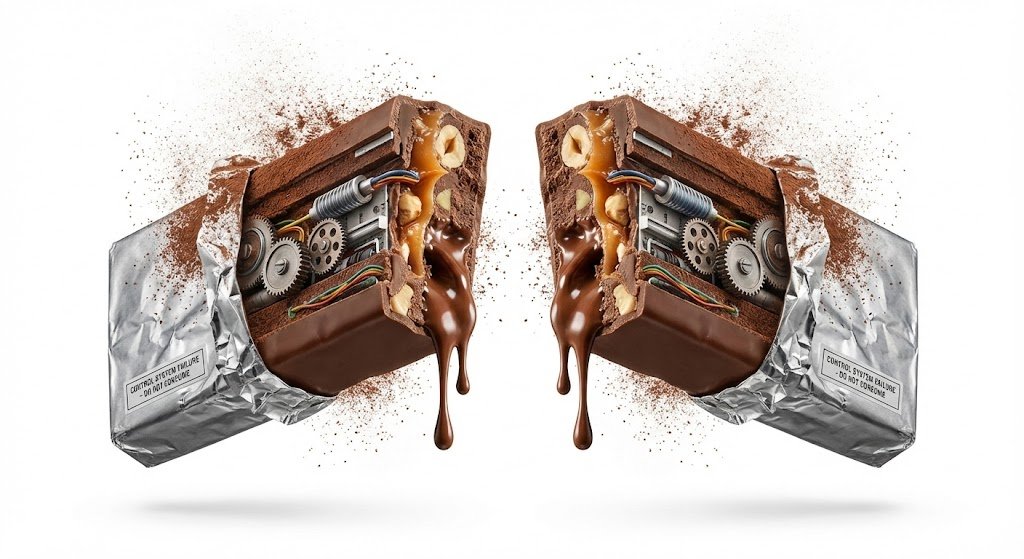 Advertising Visual Prompt: Chocolate Bar Process Display