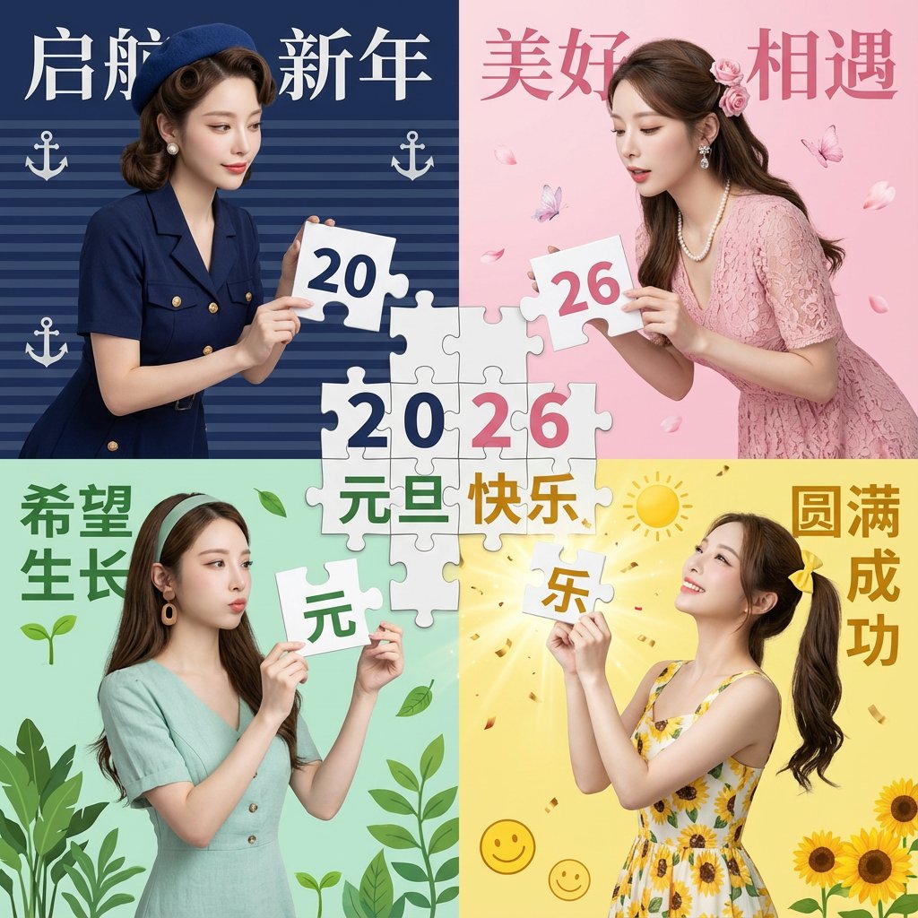 新年特輯：2026 祝福四格拼圖
