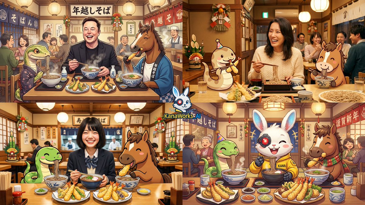 New Year's Eve Soba and Tempura Image Prompt