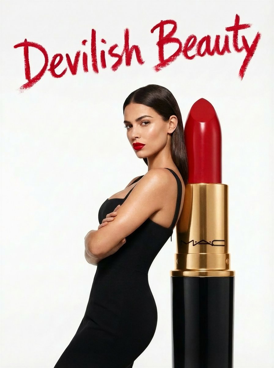 Devilish Beauty Lipstick Advertisement Prompt