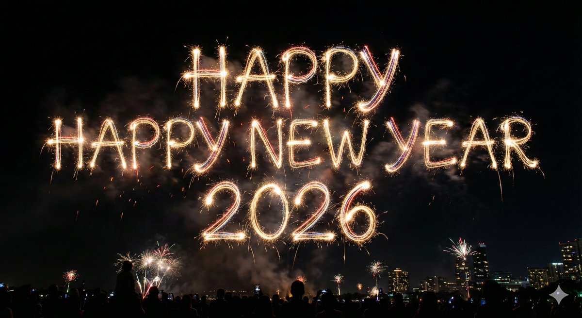 Glowing Text Fireworks 2