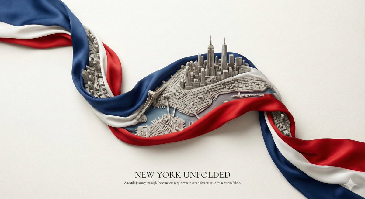 City Ribbon Poster Design Prompt 4