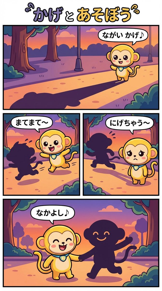 Daily Nano: Playing with Shadows 4-Panel Comic