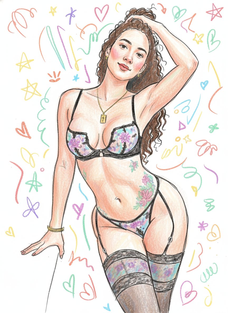 Sample output image for Scribbly Doodle Illustration Style Prompt
