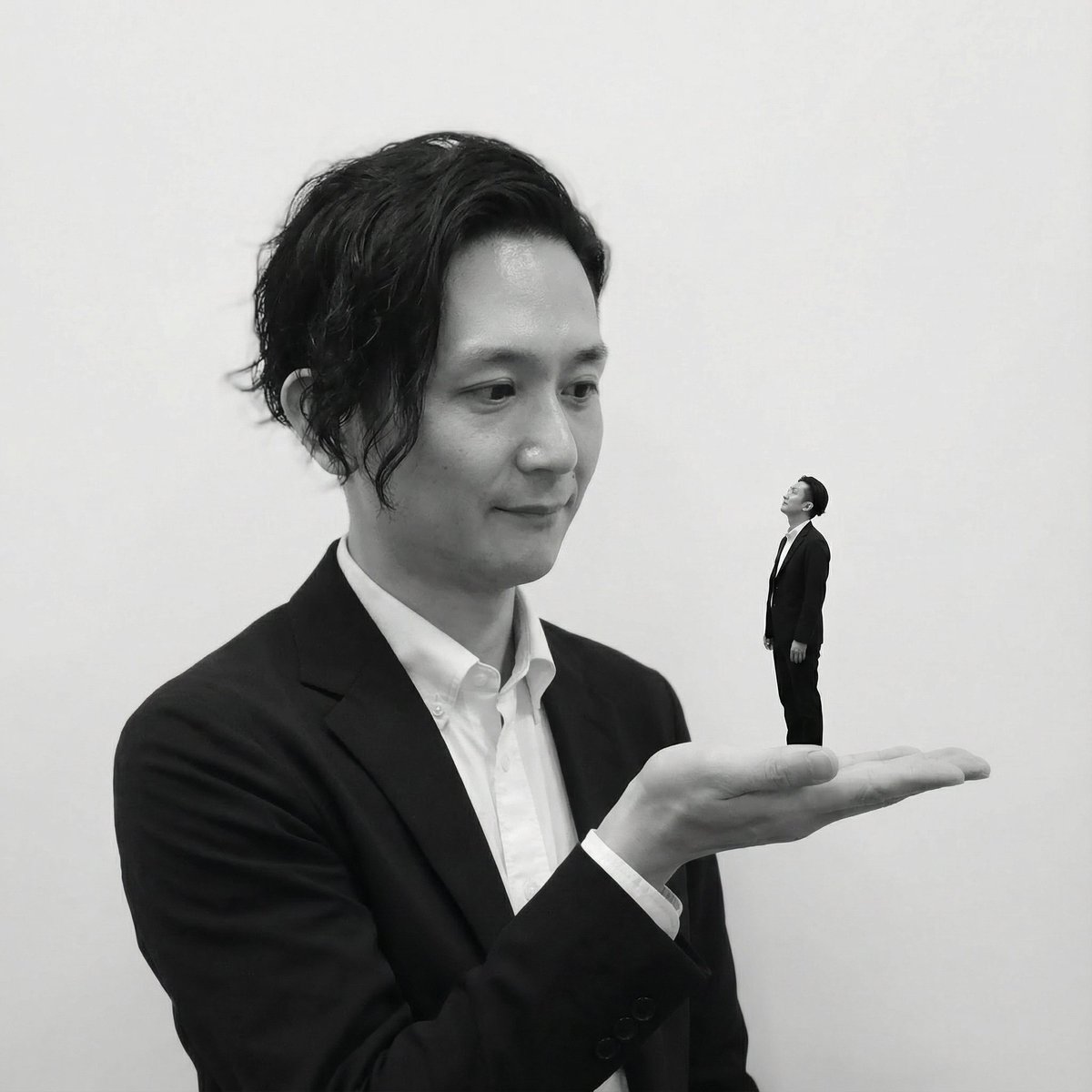 Miniature Self on Palm Concept