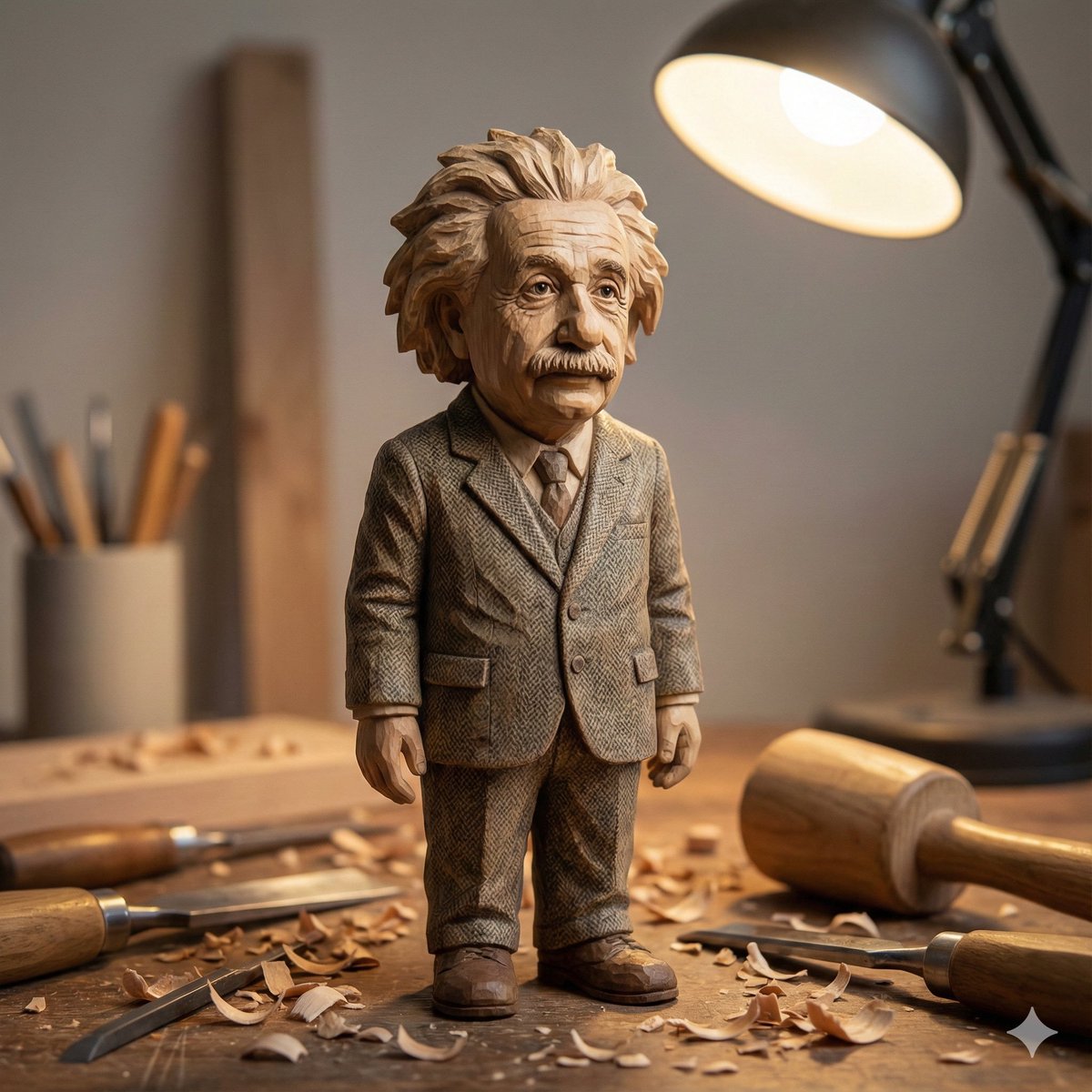 Hand-Carved Wooden Miniature Figure