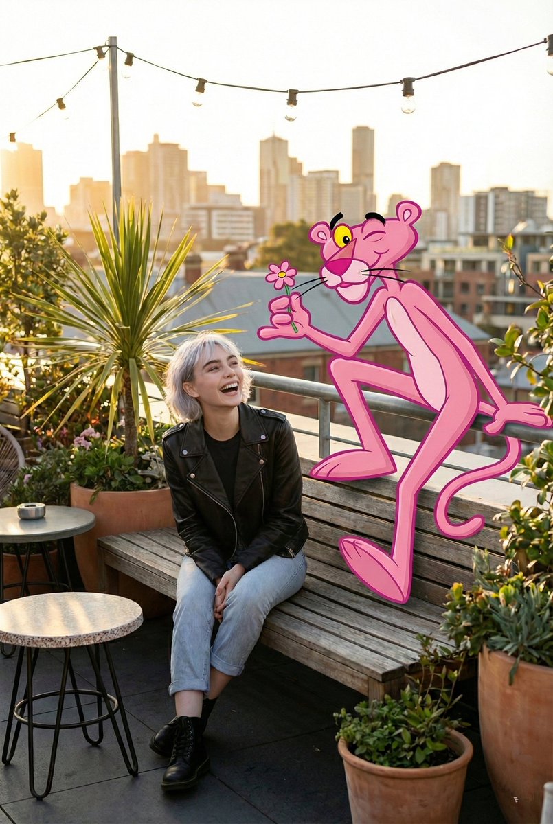 Cartoon Character in Art Gallery Scene Prompt