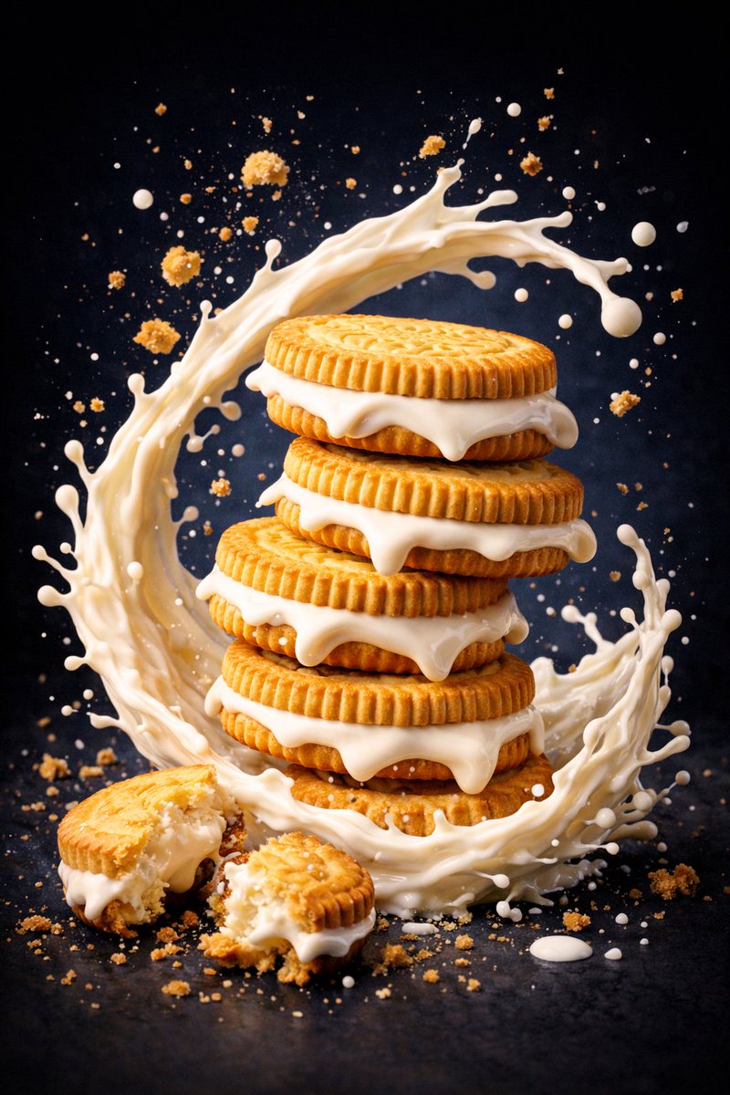 Ultra-Realistic Commercial Food Photography Prompt (Biscuits) 2