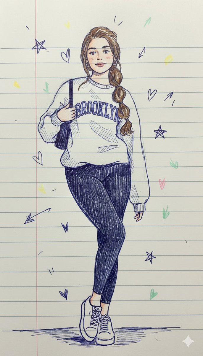 Notebook Pen Doodle Identity Preservation Prompt