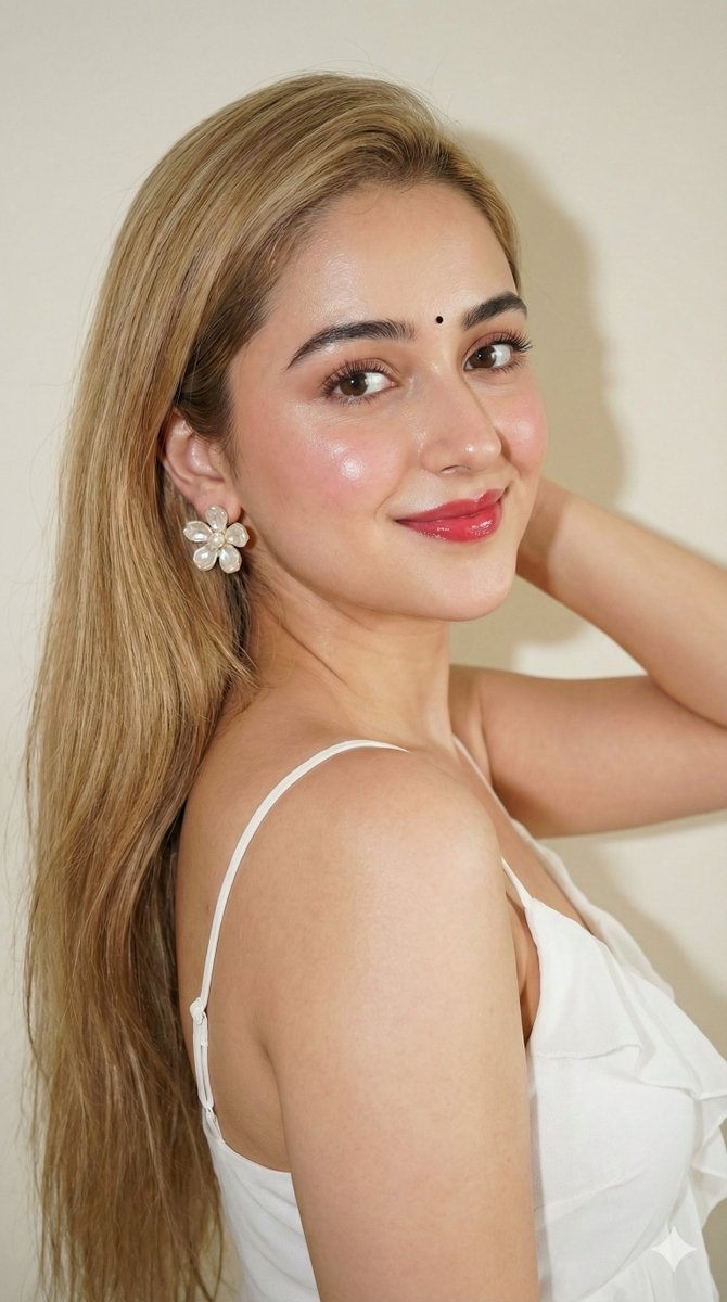 Vintage Aesthetic Fashion Portrait with Bindi