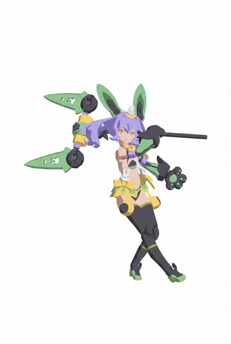 Low-Poly Character Figure of Megami Device