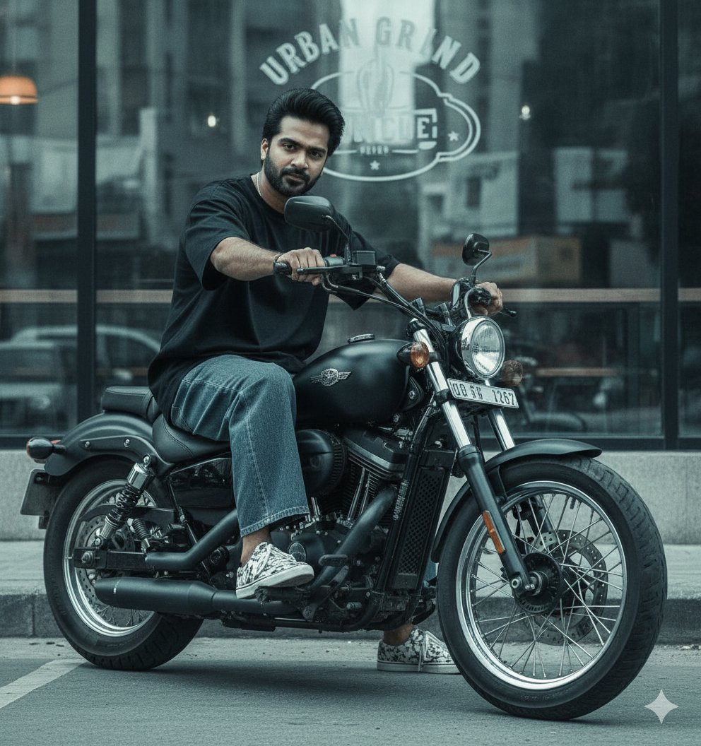 Cinematic Biker Street Style Portrait 3