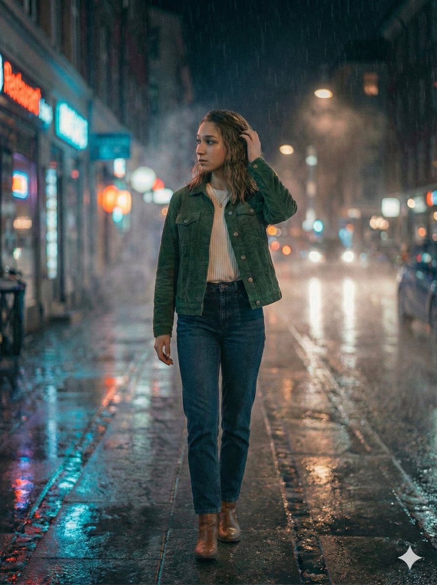 Moody Cinematic Night Rain Portrait (JSON) 3