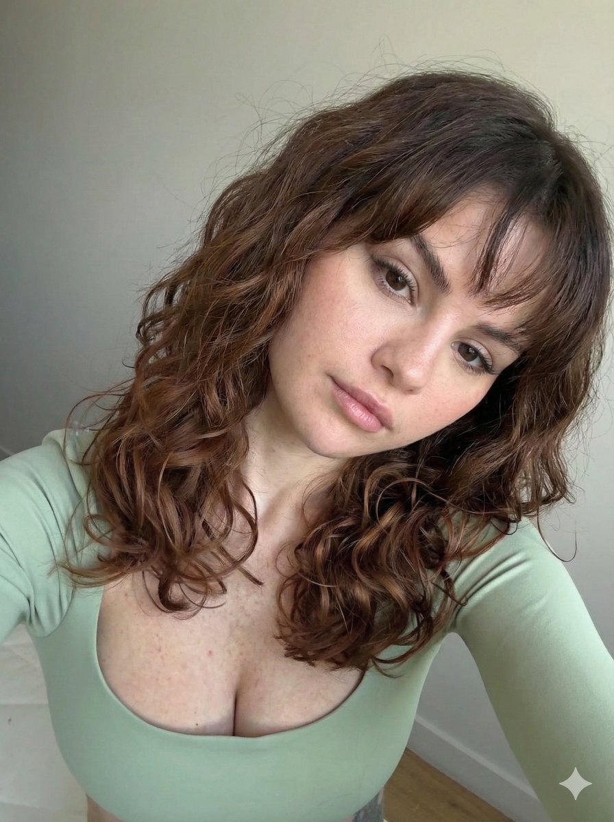 Ultra Photorealistic Selfie with Auburn Hair and Freckles