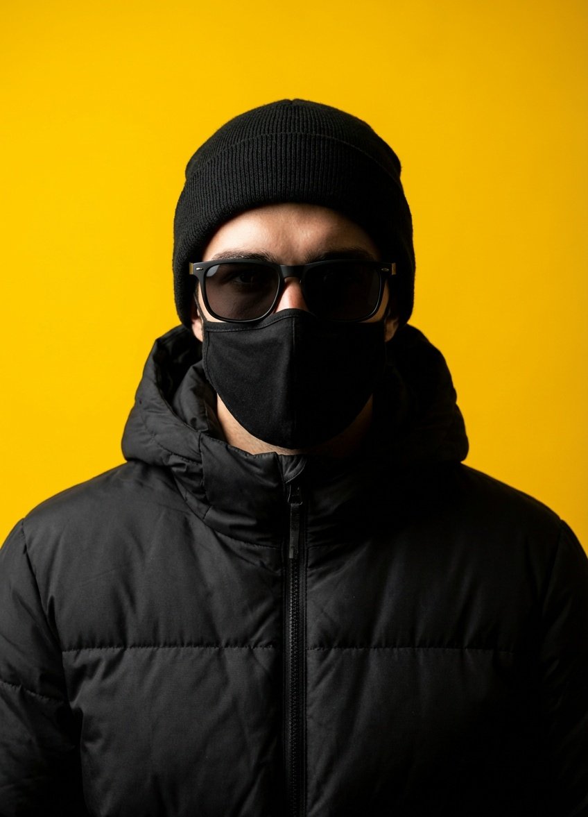 Minimalist Studio Portrait with High Contrast