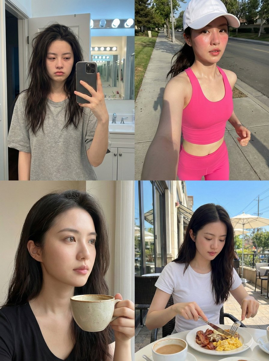 Consistent Identity Daily Routine Log Prompt (4-Quadrant)