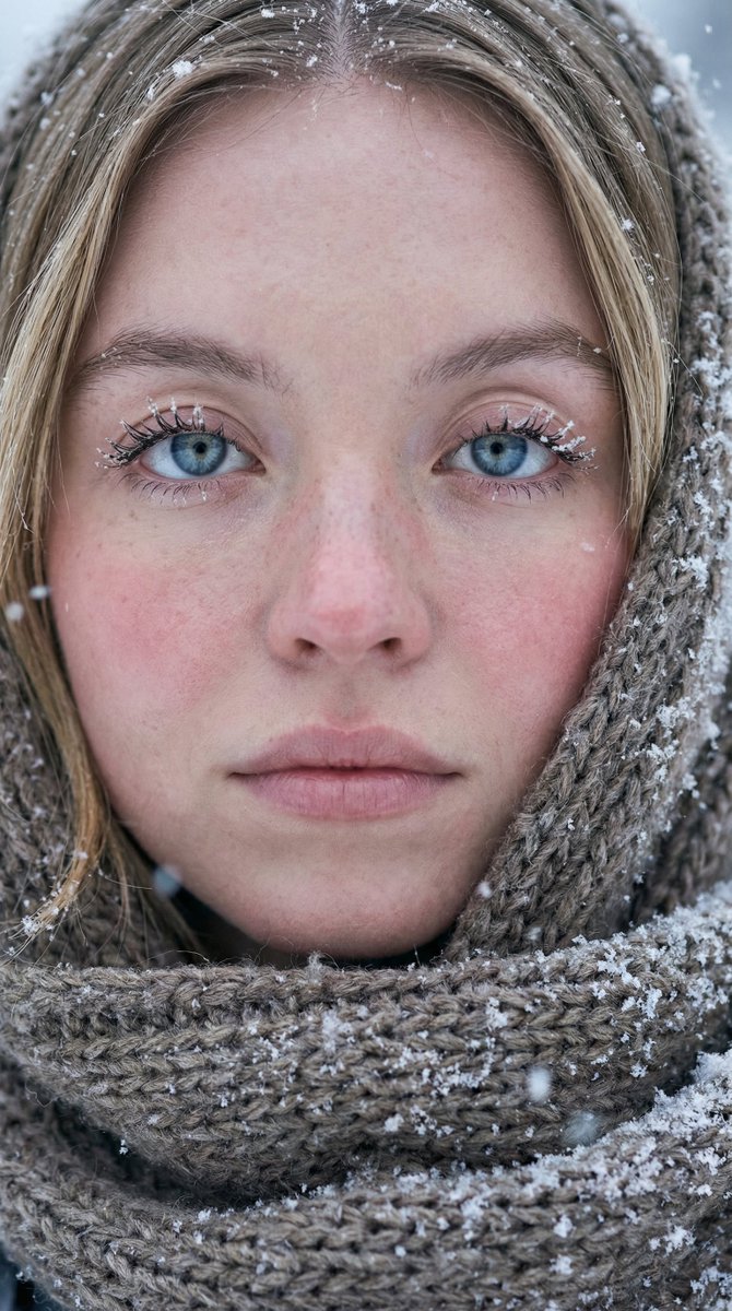 Ultra-Photorealistic Winter Portrait Macro Focus 3