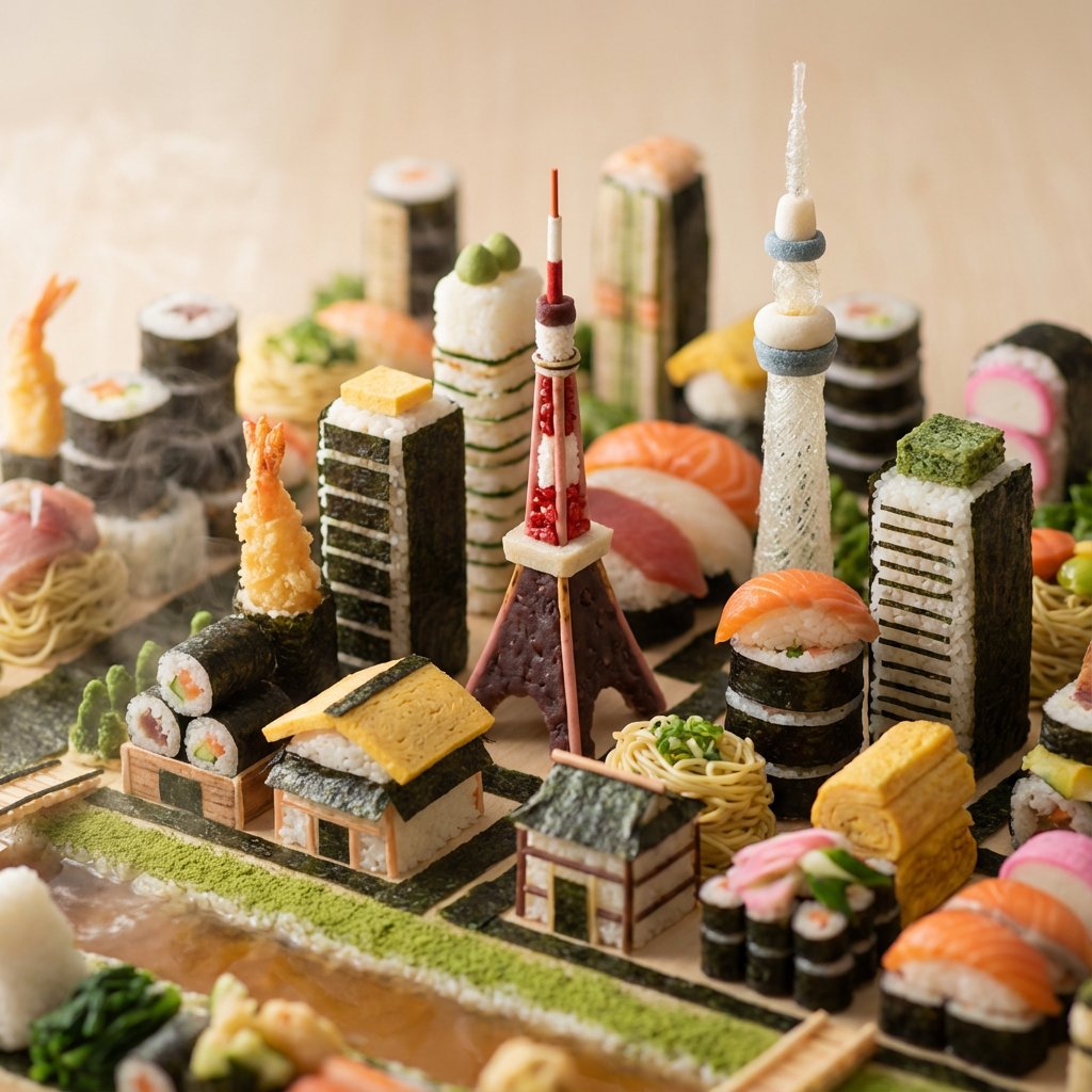 Edible Cityscape Diorama (Double Inference)