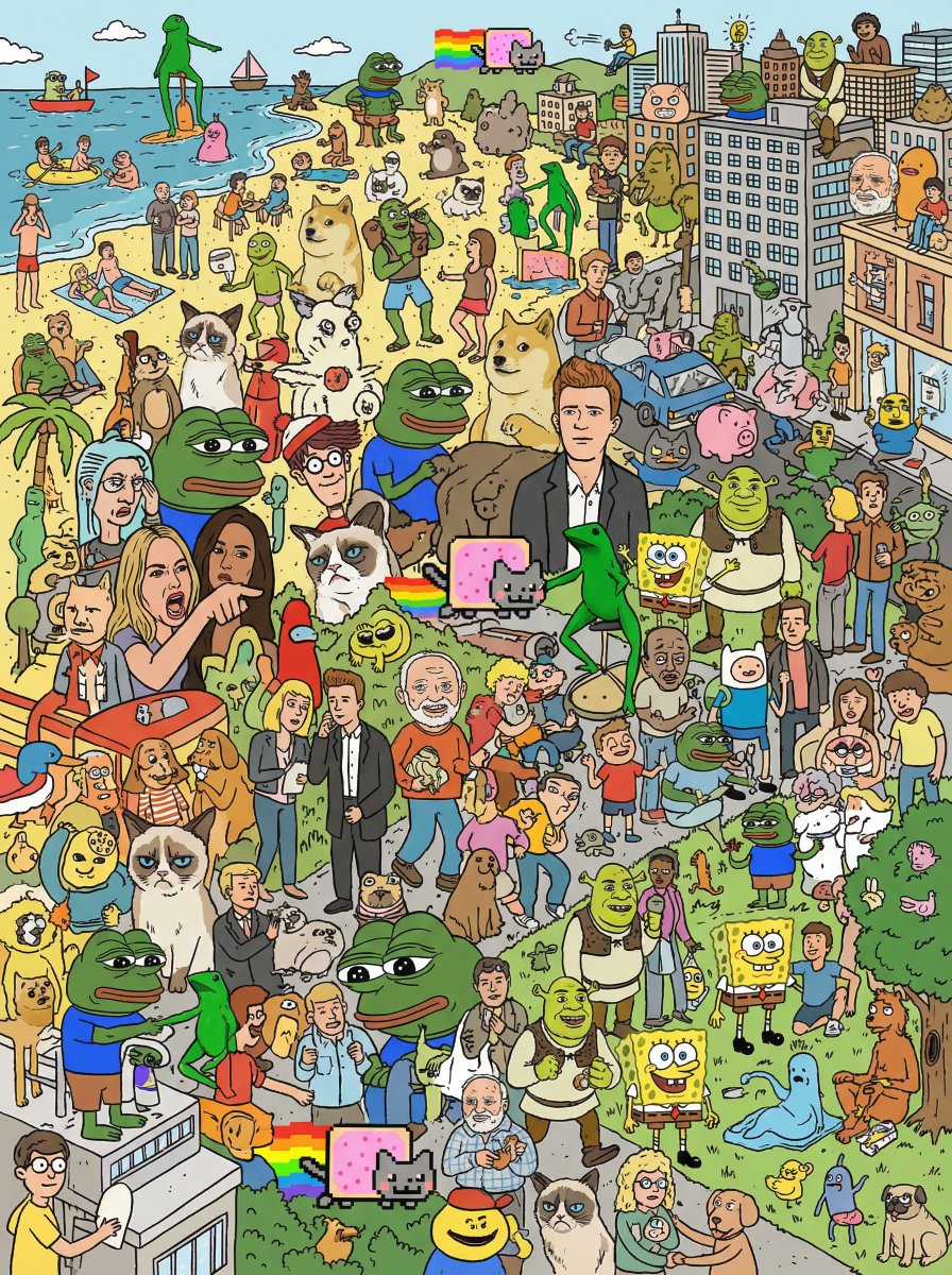 Sample output image for Where's Wally Meme Character Prompt