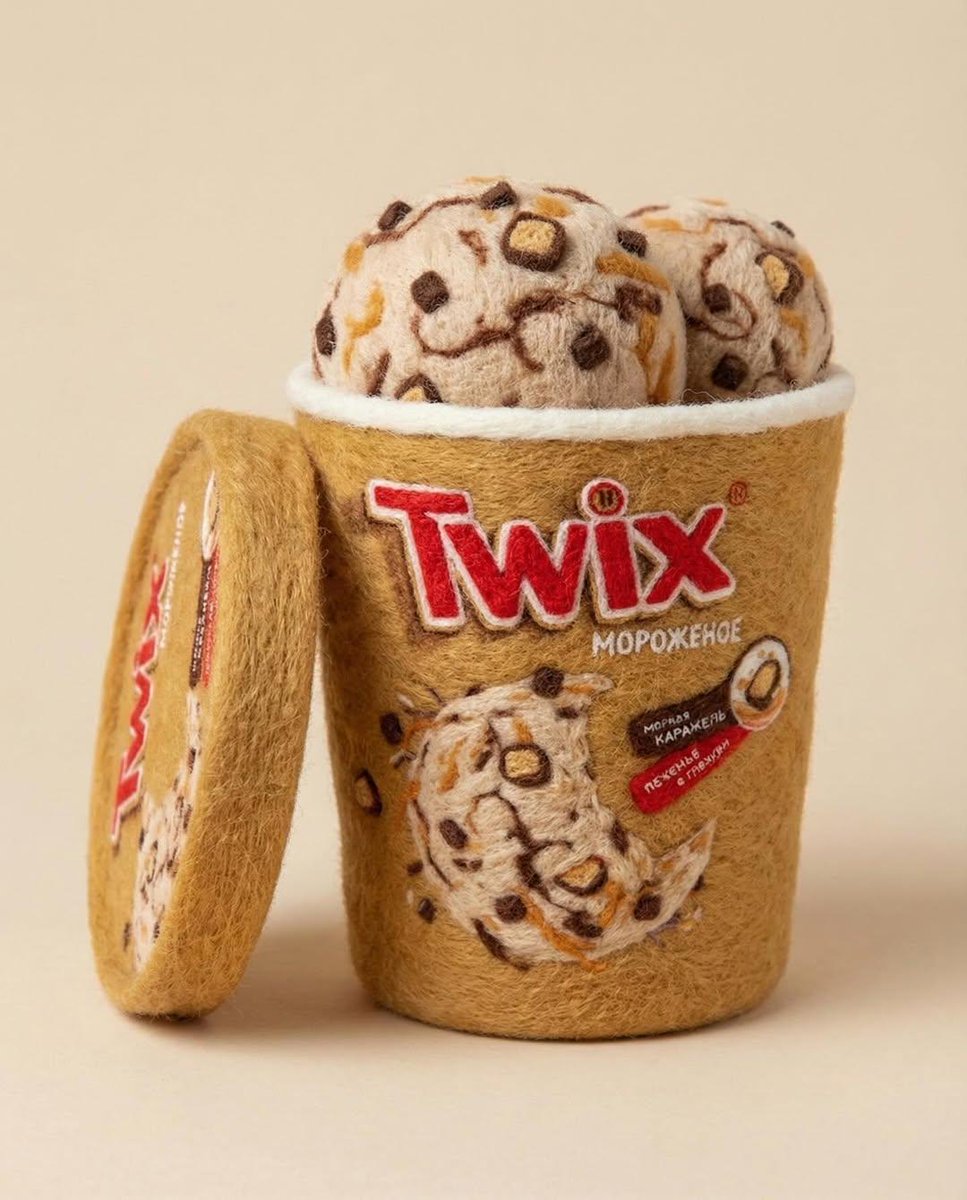 Macro Studio Shot of Needle-Felted Product Sculpture