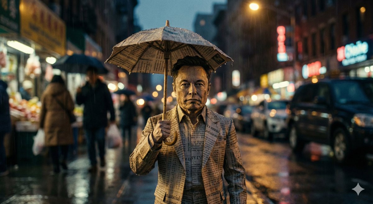 Cinematic Still-Life of Paper Celebrity Figure in Rain 3