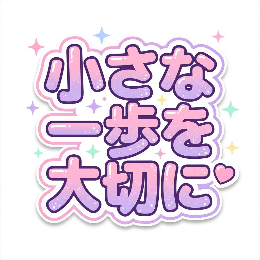 Kawaii Japanese Anime-Style POP Typography Sticker 2