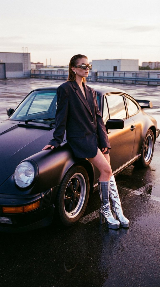 Avant-Garde Streetwear and Vintage Auto Prompt