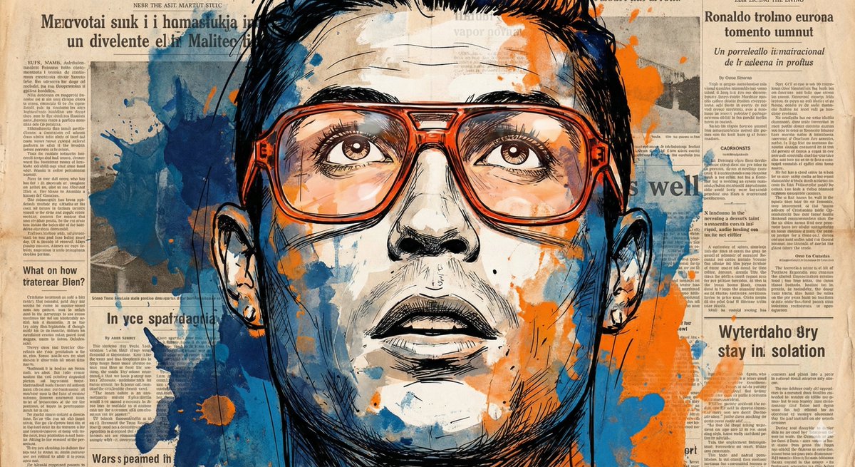 Expressive Portrait with Abstract Expressionism Style 4