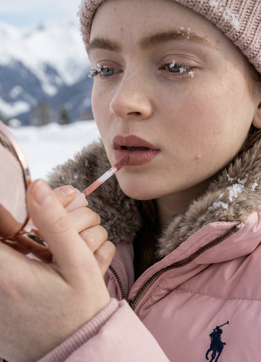 Sample output image for High-Fidelity Texture Test: Girl with Kylie Lip Kit in Snow