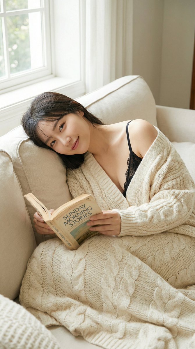 Cozy Knitwear and Lace Contrast Prompt 3