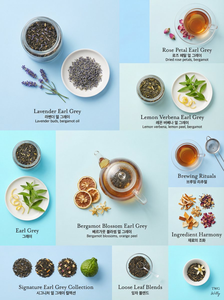 Luxury Earl Grey Tea Editorial Layout