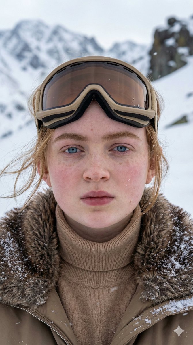 Vertical Cinematic Arctic Portrait (Tan/Brown Palette) 3