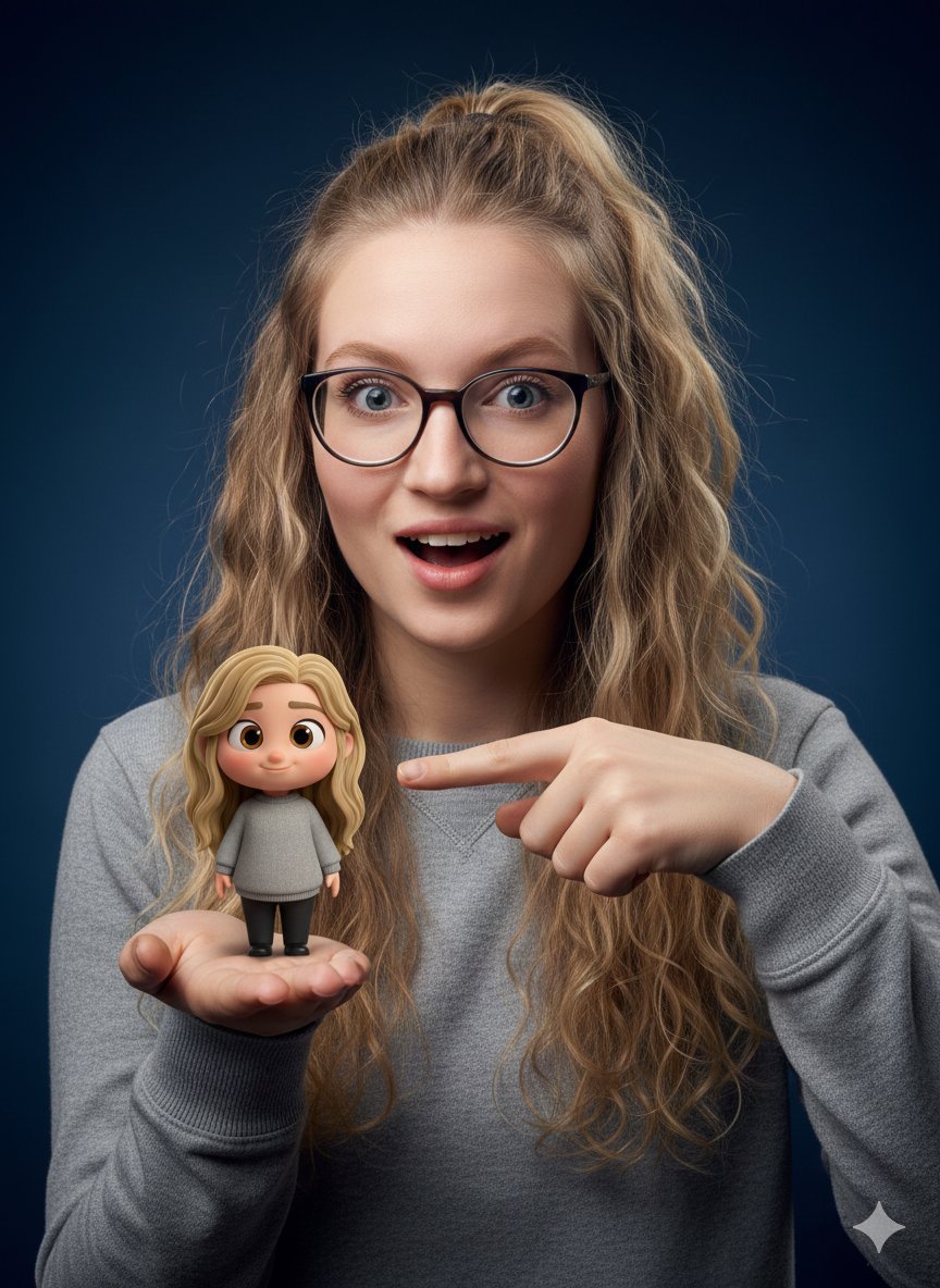 Pixar-Style Miniature Interaction Studio Portrait