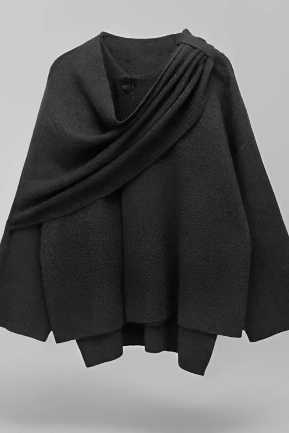 Hyper-Realistic Lifestyle Fashion Photo (Wool Poncho) 2