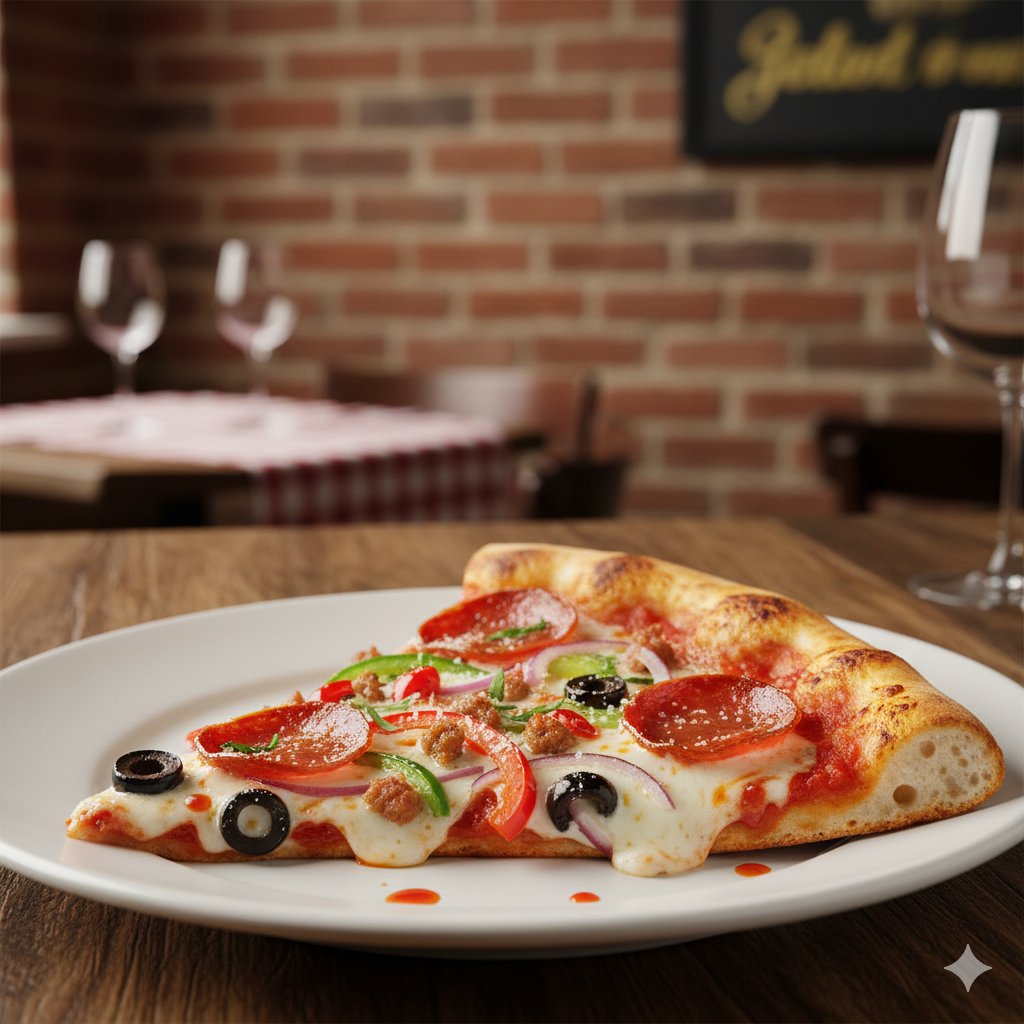 Artisan Pizza Cheese Pull Macro Shot Prompt