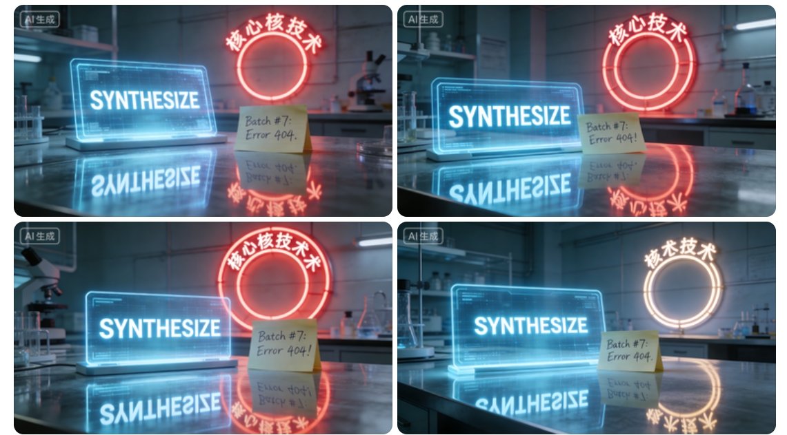 Futuristic Laboratory Text Accuracy Test Prompt 4