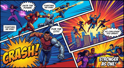 漫画 / 故事板 - 高能量、可用于印刷的漫画艺术提示 - Image 2